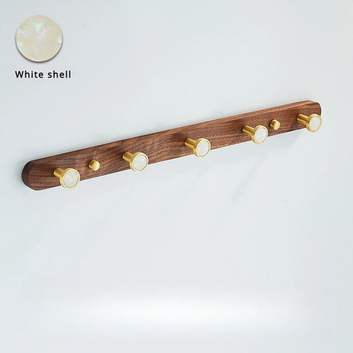 creative walnut wood hook for wall organization - vue 5 sur 26