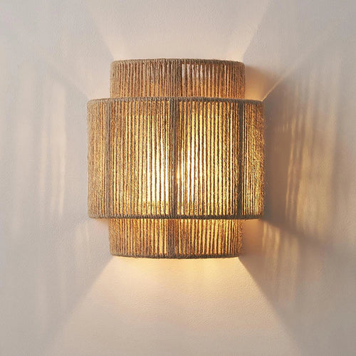 Creative art deco hemp rope wall light - vue 2 sur 7
