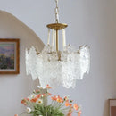 Modern clear glass chandelier for an elegant interior