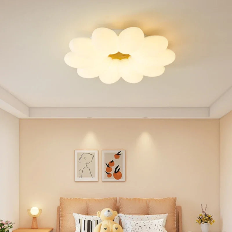 Creative petal chandelier for a warm and soothing atmosphere