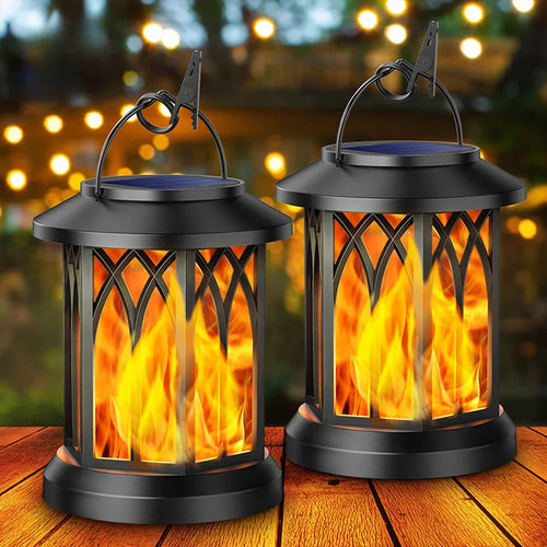 Solar flame lamp for garden waterproof outdoor decoration