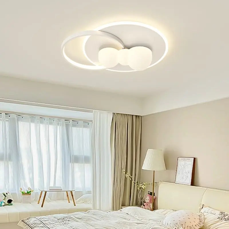 Minimalist ceiling light with hanging bubble and cloud chandelier