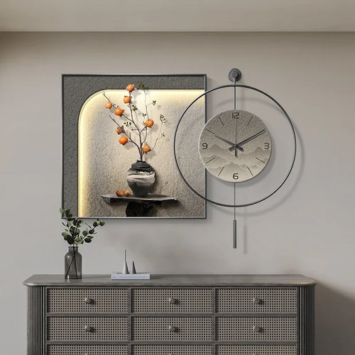 wall clock with unique and aesthetic design for modern decoration - vue 6 sur 12