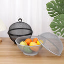 Mesh fruit basket with stainless steel anti-fly lid