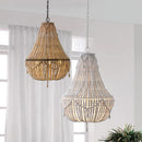 Handmade bohemian solid wood pendant light