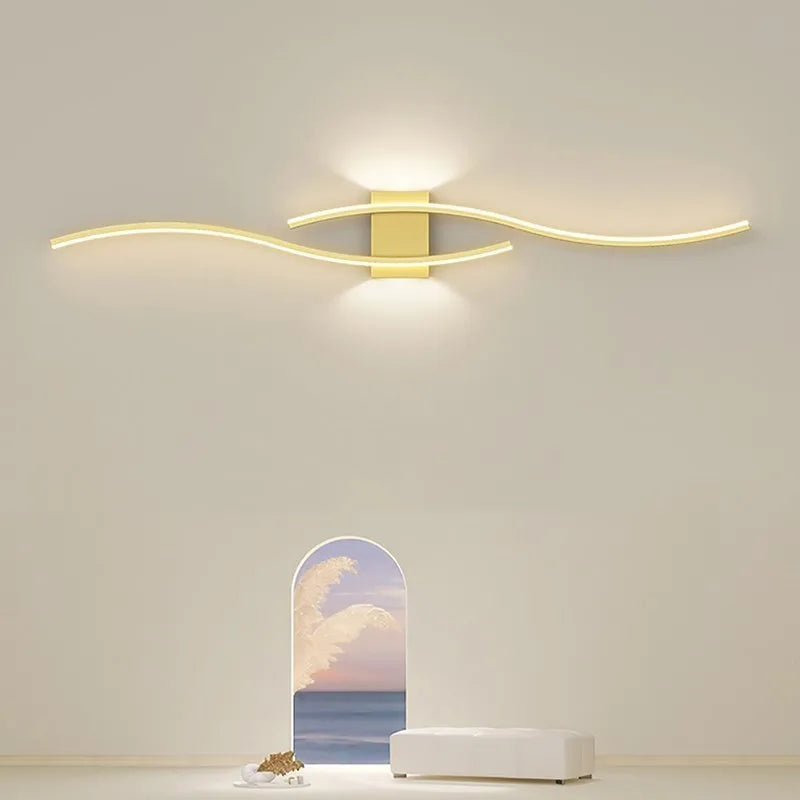 Long LED strip wall light for TV background, bedroom, living room, home interior