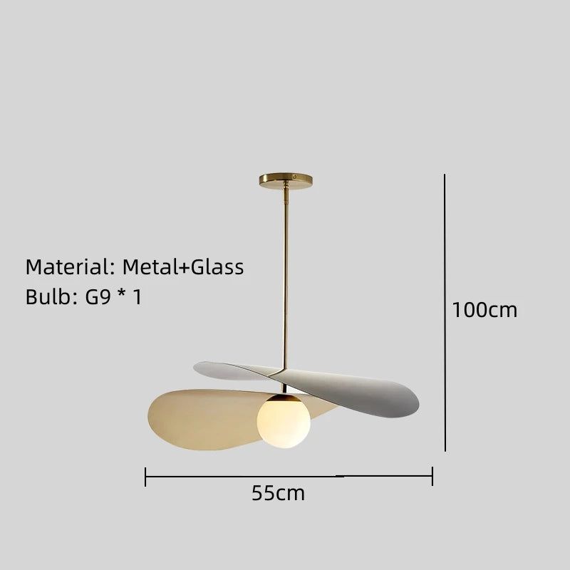 Modern metal and glass pendant light for shop