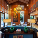 Sandyha Southeast Asian style gold LED chandelier for interior decor