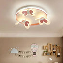 Decorative pink butterfly children's ceiling light for bedroom and study