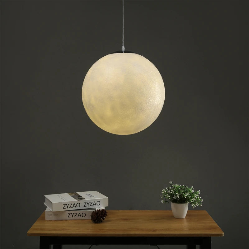 Modern nordic LED moon pendant light
