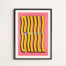 Retro colourful posters with quotes and dog motifs