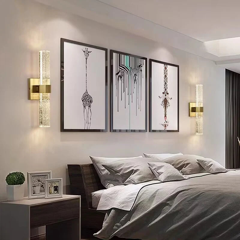 Luxury Bubble Crystal Wall Lamps Up And Dwon Modern Bedside Wall Light For Living Room Aisle Hotel Entarnce Lighting AC110V 220V
