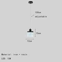 Adjustable resin and metal LED chandelier