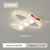 Modern airplane LED ceiling light for children's room