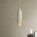 Wabi sabi off-white pendant light nordic water bottle shape 63 cm high for bedroom or dining room