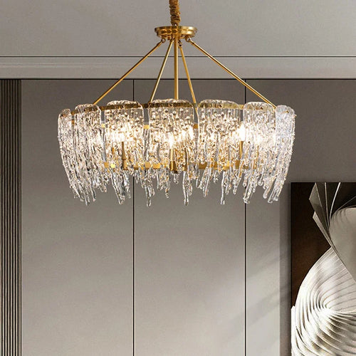 Modern design crystal LED chandelier for interior decoration - vue 3 sur 7