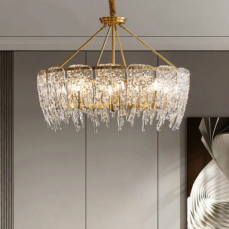 Modern design crystal LED chandelier for interior decoration - vue 3 sur 7