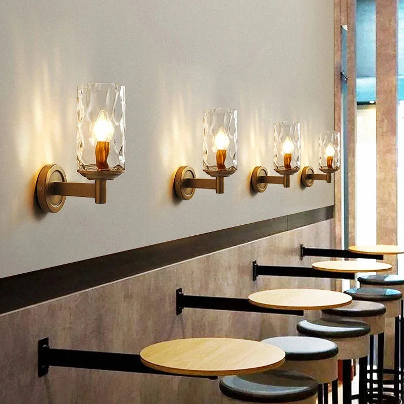 Modern glass wall light for elegant interior decor - vue 6 sur 7