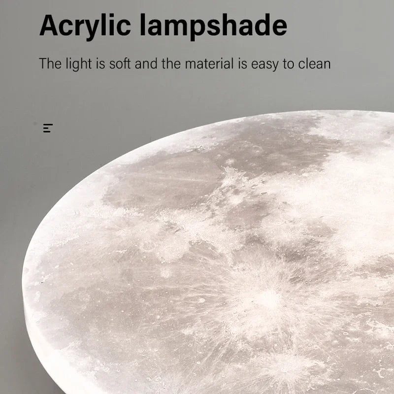 Modern moon-shaped ceiling light for creative interiors - vue 5 sur 10