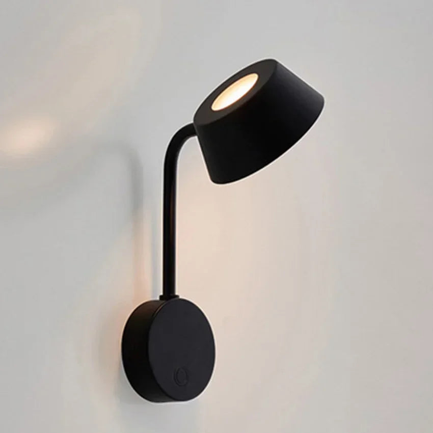 Modern rotating aluminium wall light with switch for indoor lighting - vue 9 sur 10