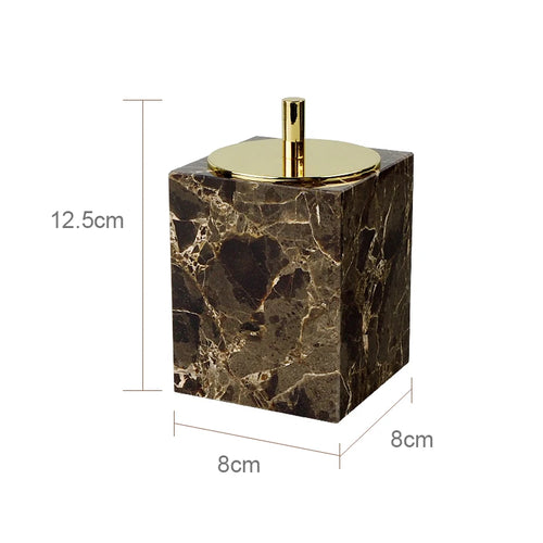 natural marble bathroom accessories luxury set - vue 27 sur 27
