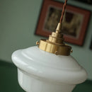 Milky white glass LED pendant light