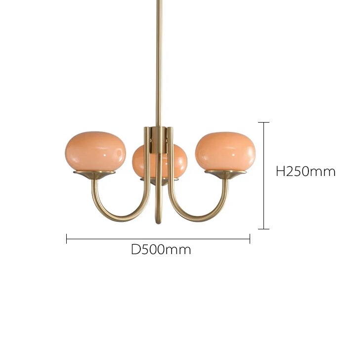 Nordic simple gold designer chandelier - vue 8 sur 11