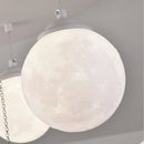 Design 3d led moon round ball chandelier for indoor suspension