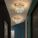 Modern bohemian style wooden LED surface mounted ceiling light