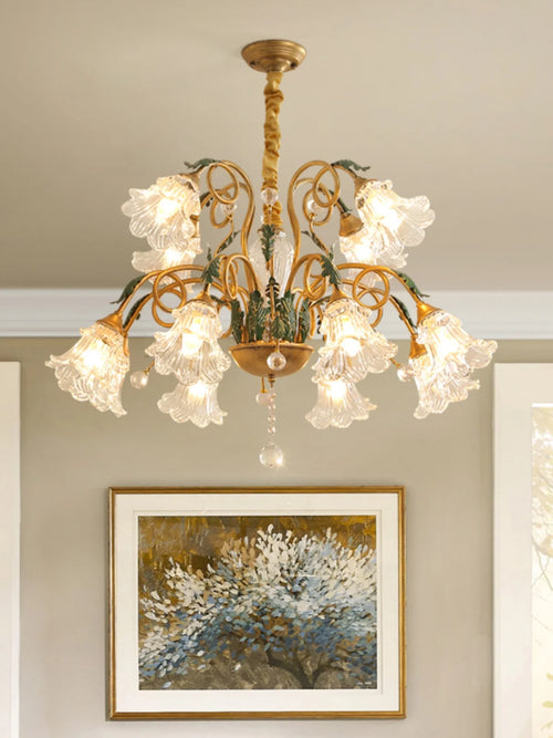 Rustic crystal chandelier for industrial indoor lighting - vue 6 sur 9