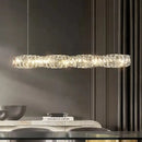 Modern crystal chandelier with dimmable remote control for restaurants