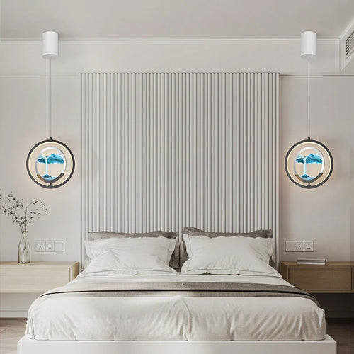 Creative double head Nordic style quicksand chandelier - vue 4 sur 10