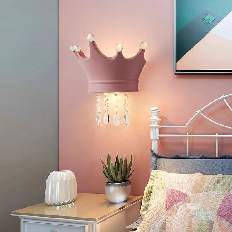 Modern crystal wall lights for children's bedroom