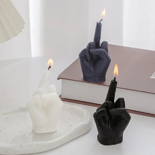 original decorative middle finger scented candle