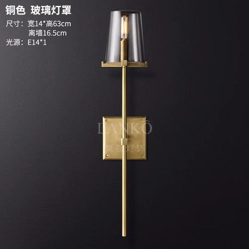 Modern glass LED wall light for interior lighting - vue 9 sur 10