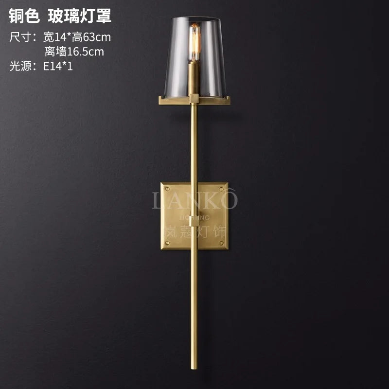 Modern glass LED wall light for interior lighting - vue 8 sur 10
