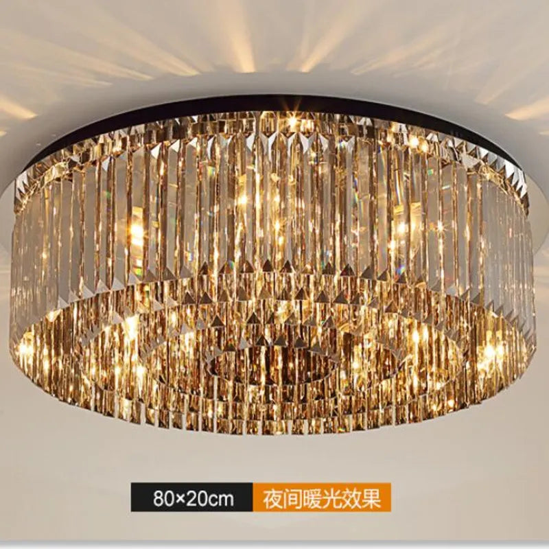 Modern crystal ceiling light for decorative indoor lighting