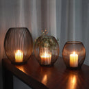 Geometric hollow iron candle holder for interior decor