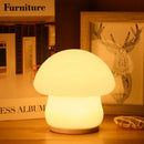 Mushroom LED night light silicone touch sensor battery lamp for baby room and bedside decor christmas gift