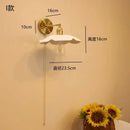 Antique LED wall light with pull switch