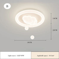 Cloud ceiling light for children's room in creamy playful style