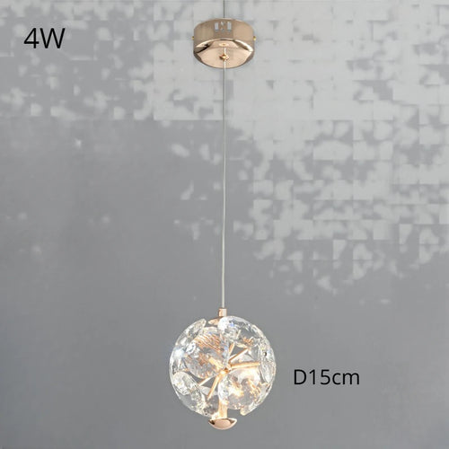 Modern luxury pendant light with luminous diamond design - vue 10 sur 9