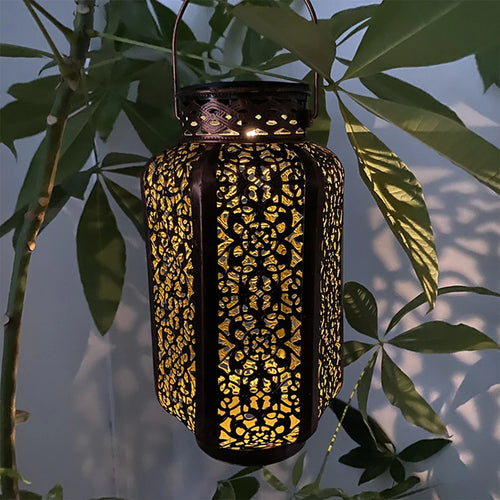Retro solar iron lamp for outdoor decoration - vue 3 sur 7
