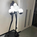 Postmodern resin and glass floor lamp with elegant design