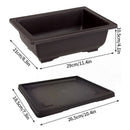 Rectangular clay effect flower pots for outdoor garden