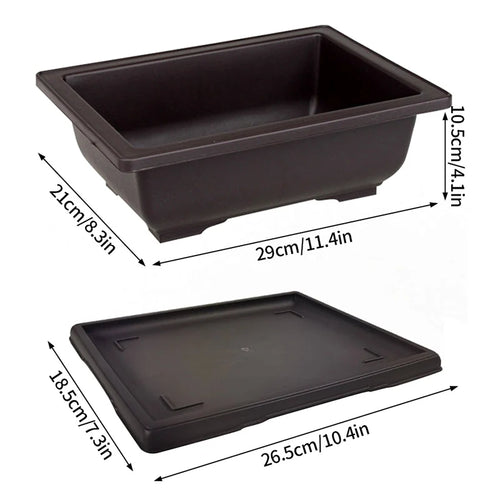 Rectangular clay effect flower pots for outdoor garden - vue 24 sur 30
