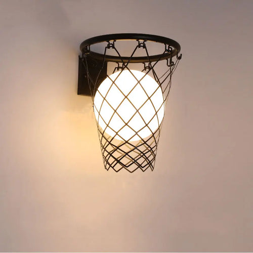 Creative nordic basketball wall light - vue 2 sur 8