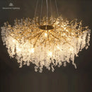 Elegant European style gold crystal chandelier for refined interior decor