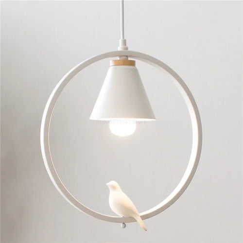 Modern Nordic pendant light with LED bird pendant