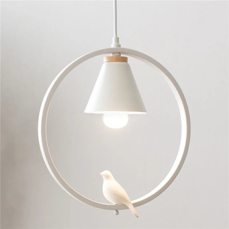 Modern Nordic pendant light with LED bird pendant